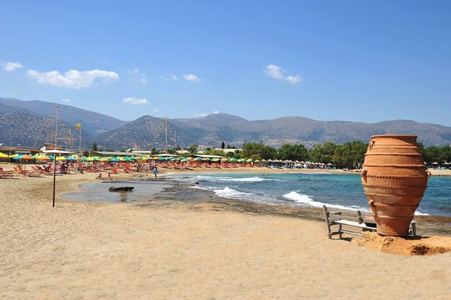 Beach in Malia Crete